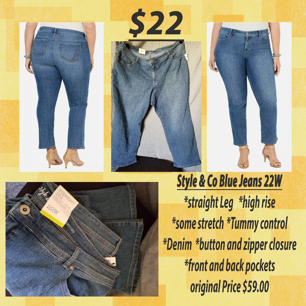 Style & Co Blue Jeans 22W